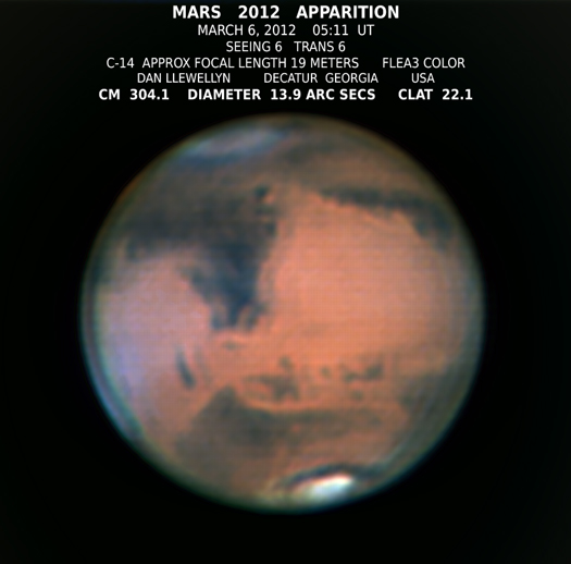 Mars March 6, 2012