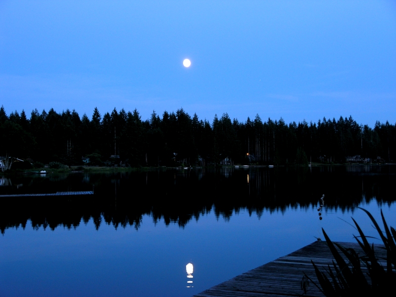 Moon Over Lake