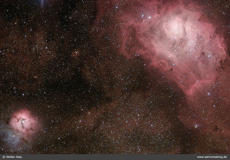 Trifid and Lagoon Nebula