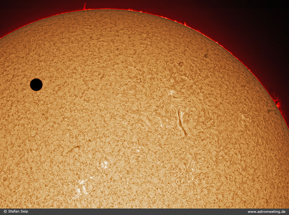 Venus Transit in Halpha