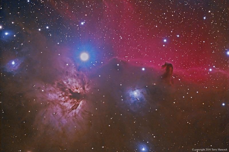 The Horsehead Nebula (Barnard 33) Flame Nebula (NG