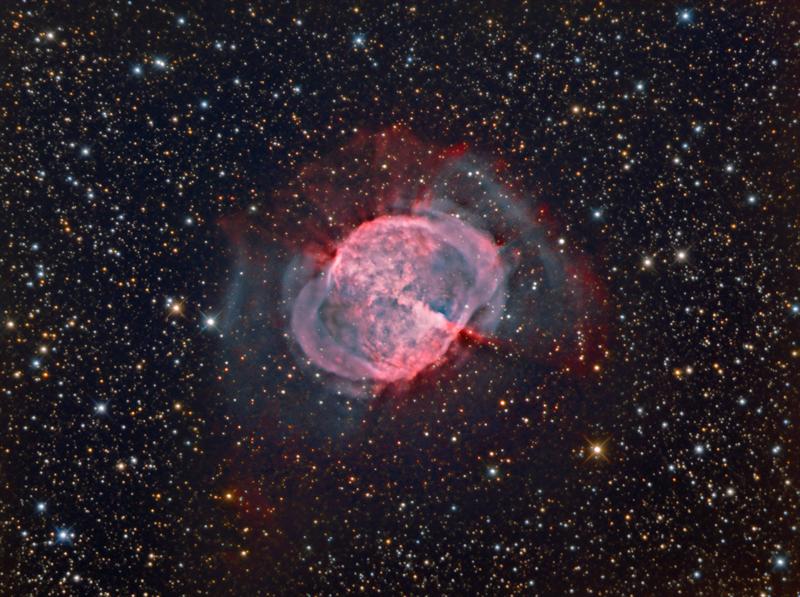 M27 Dumbbell Nebula False Color