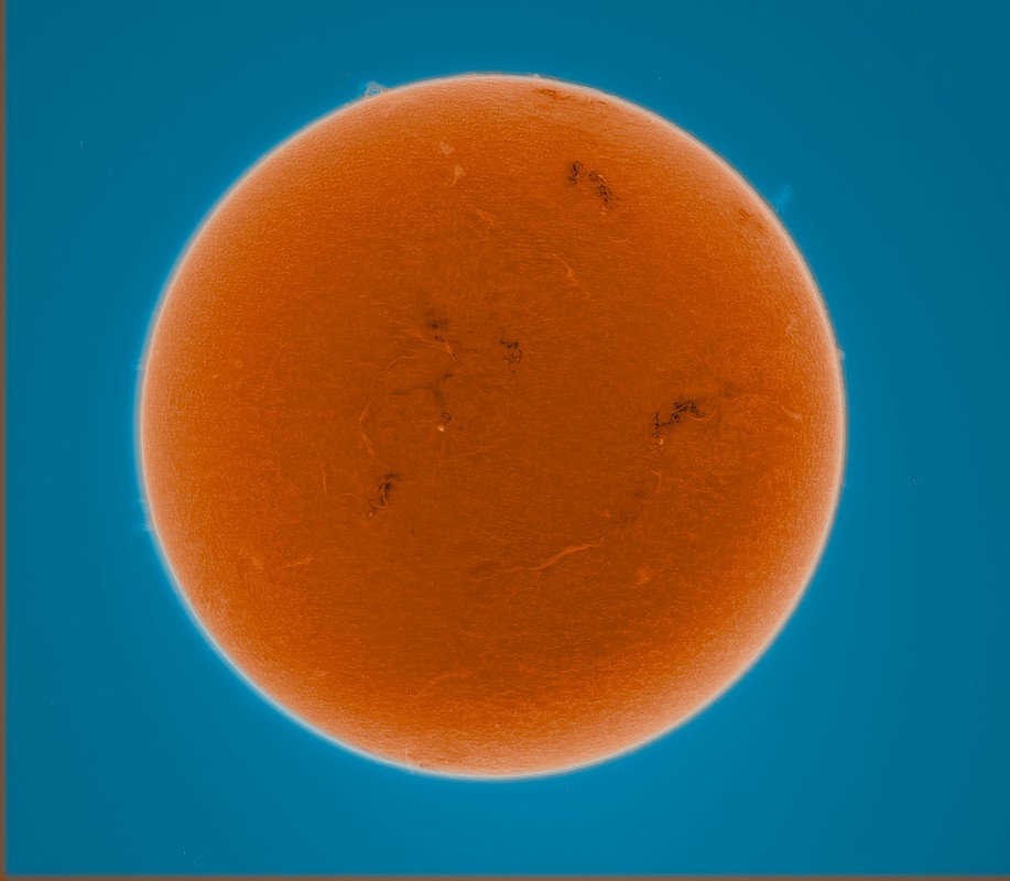 H Alpha Sun Inverted