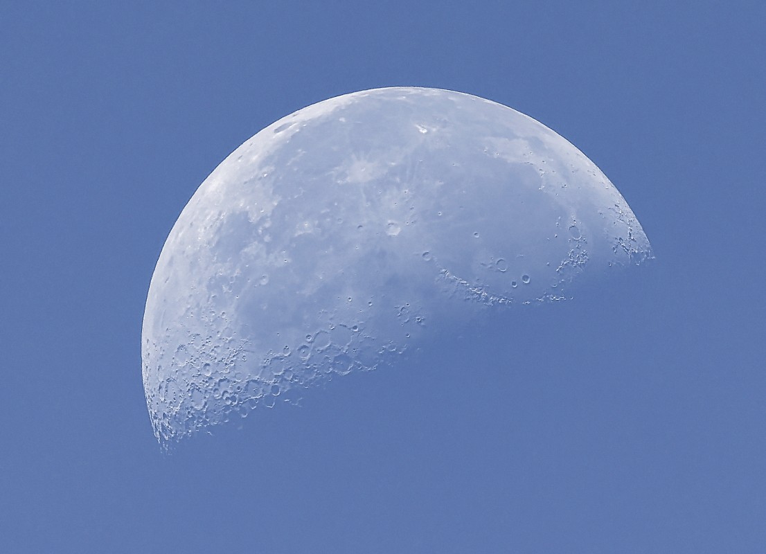 July Mid-day Moon