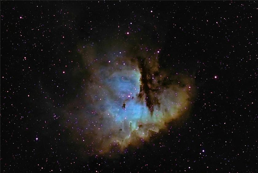 NGC 281 in Mapped Color