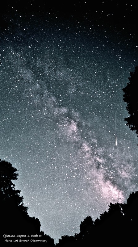 Milky Way and Meteor