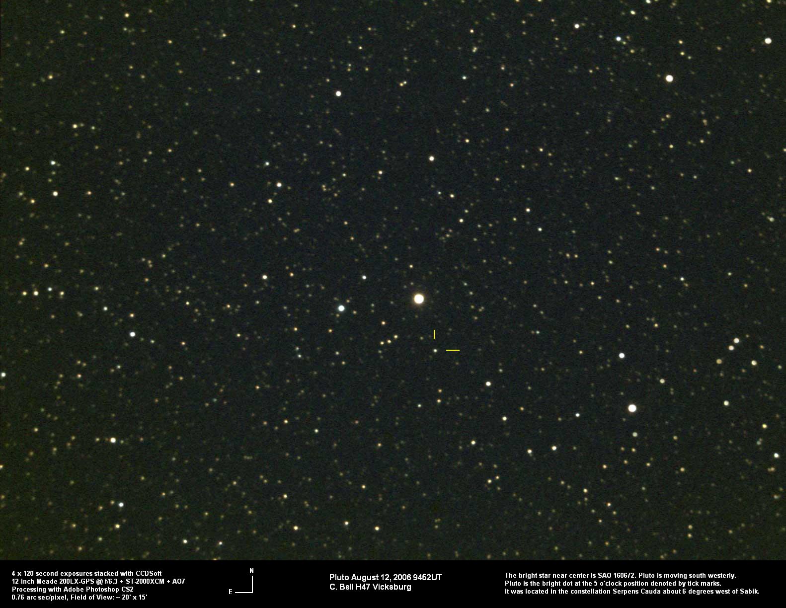 Pluto August 12, 2006 0452UT