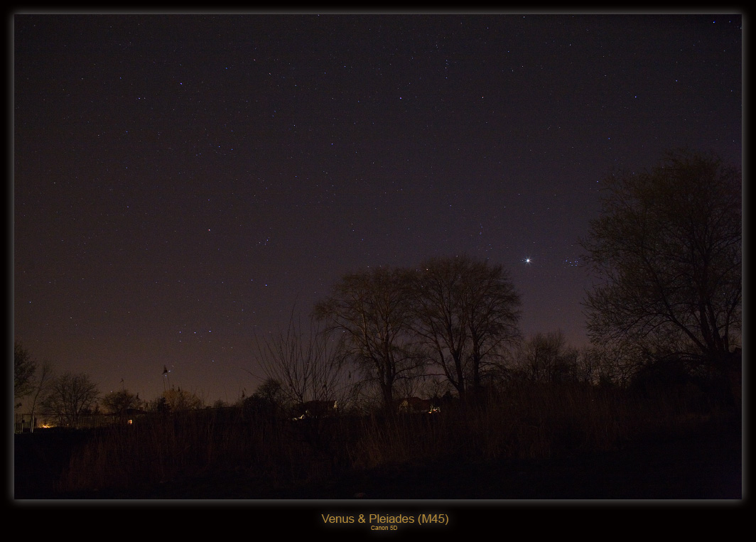 Venus & Pleiades (M45)