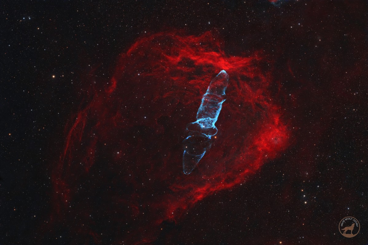 SH2-129 Flying Bat and Squid in HOO with RGB stars