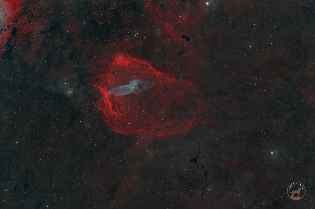 SH2-129 Flying Bat and Squid in HOO with RGB stars
