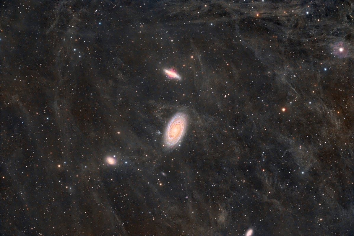 M81, M82 Bode’s Galaxy, and Cigar Galaxy with IFN