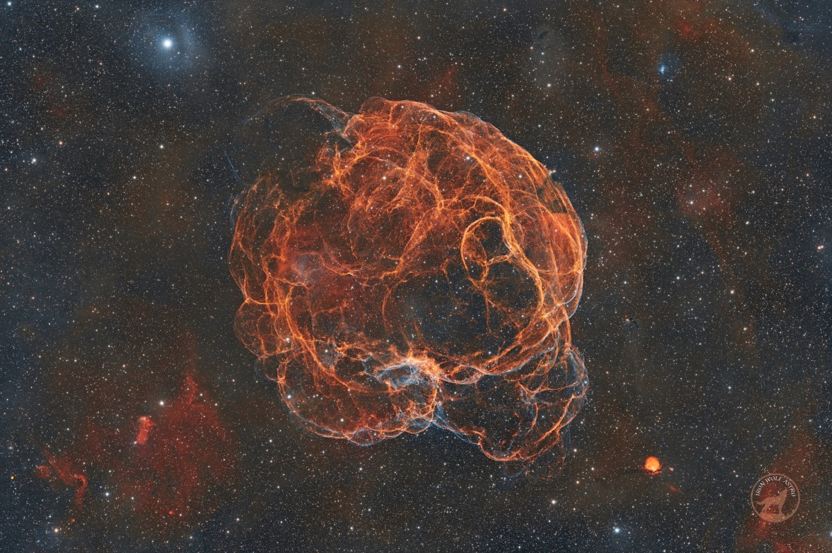 SH2-240 / Simeis 147 (Spaghetti Nebula) (MiniCat 51) Realistic Palette