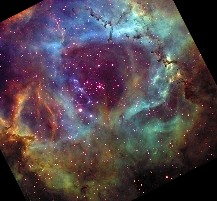 Rosette Nebula in Emission-Line