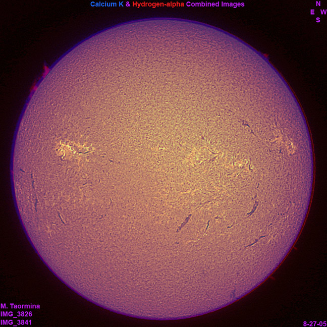 C=Combine Calcium K & H-alpha Image