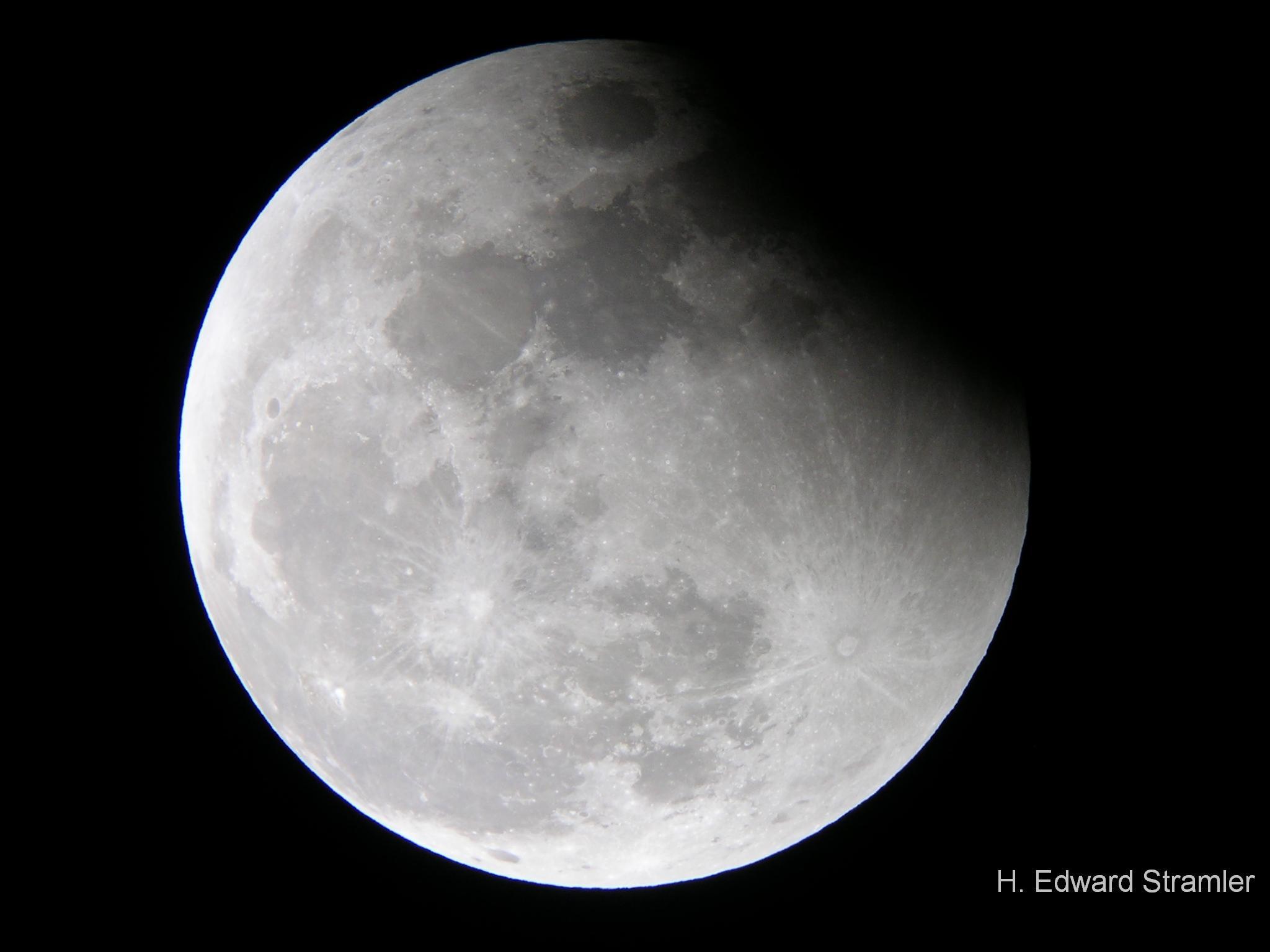 End of the lunar eclipse