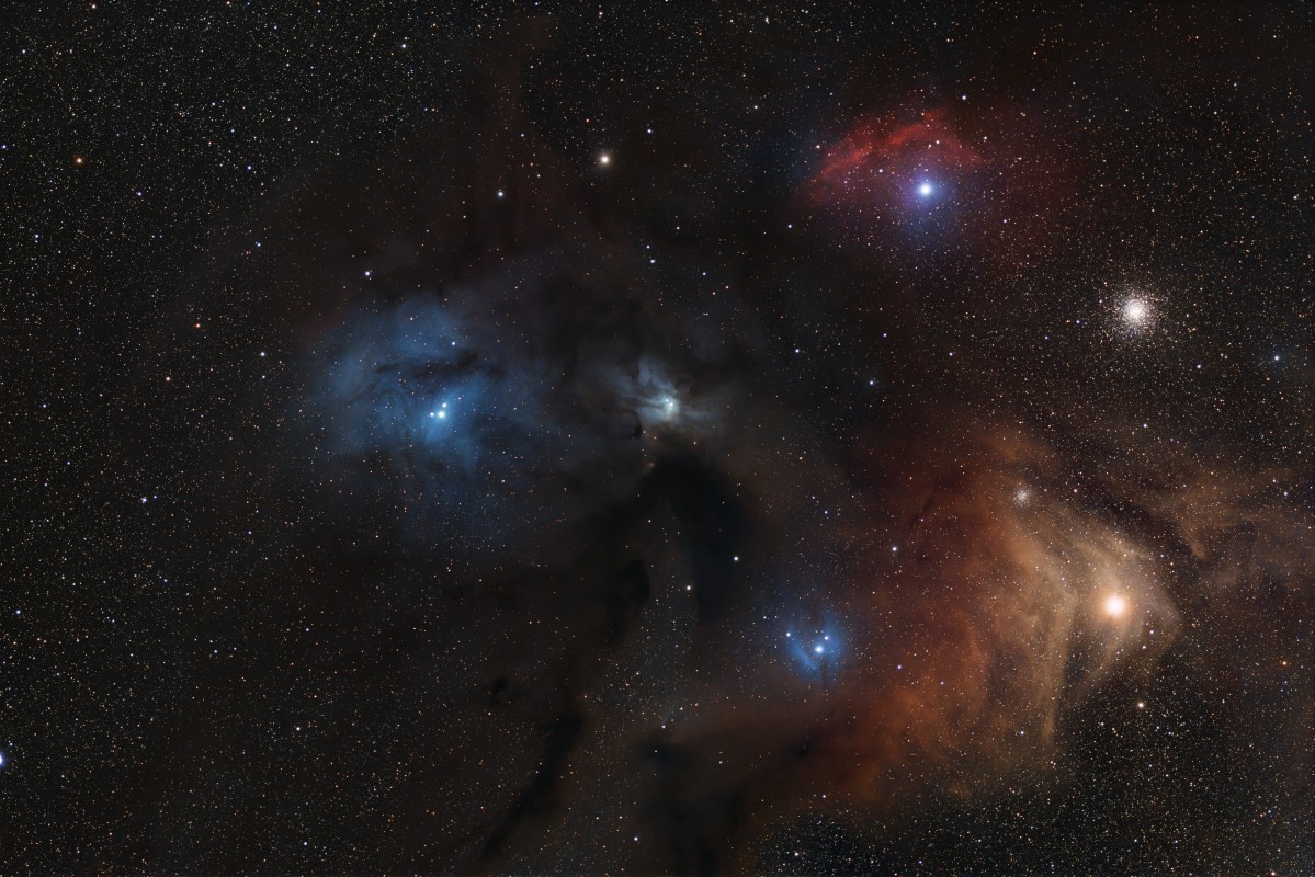 Rho Ophiuchi and Antares Region