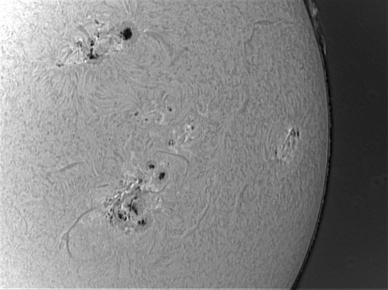 Sunspots in H-alpha