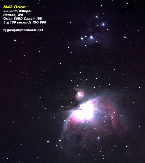 M42 from Renton, WA