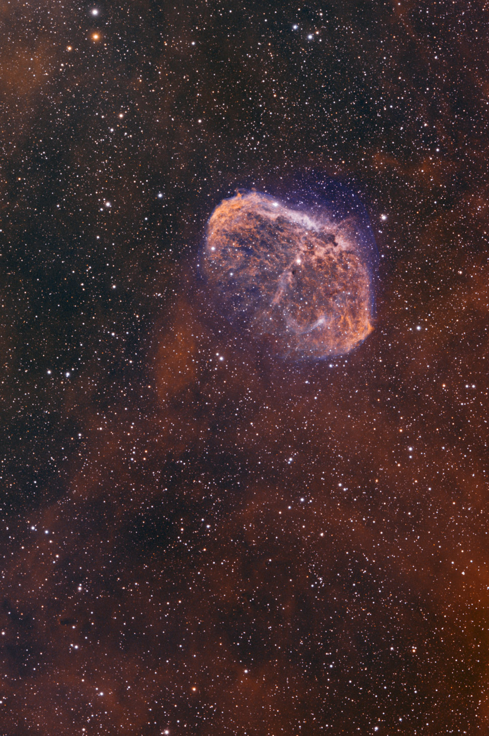 The Crescent Nebula in Narrowband