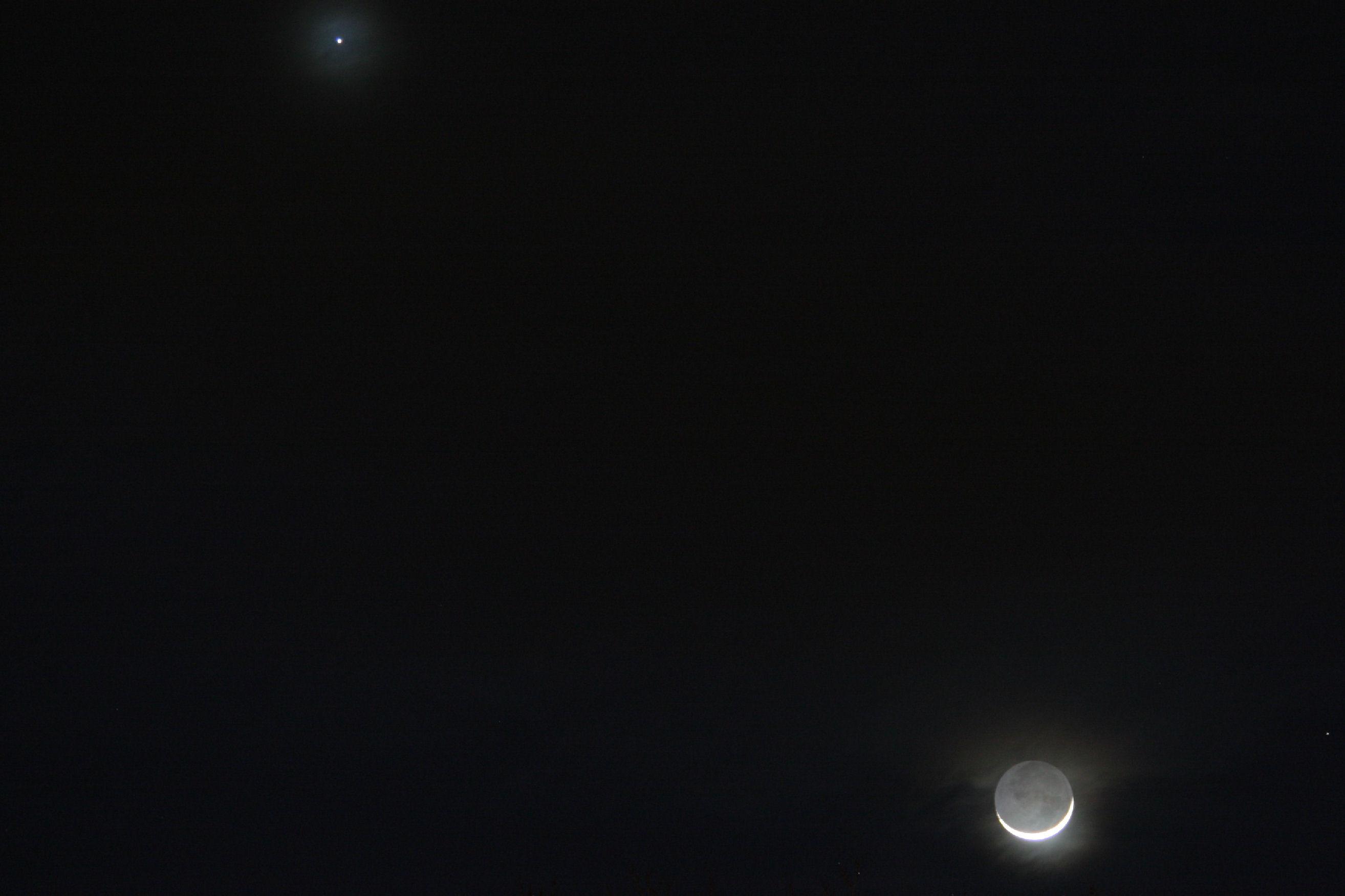 Cresent Moon and Venus image