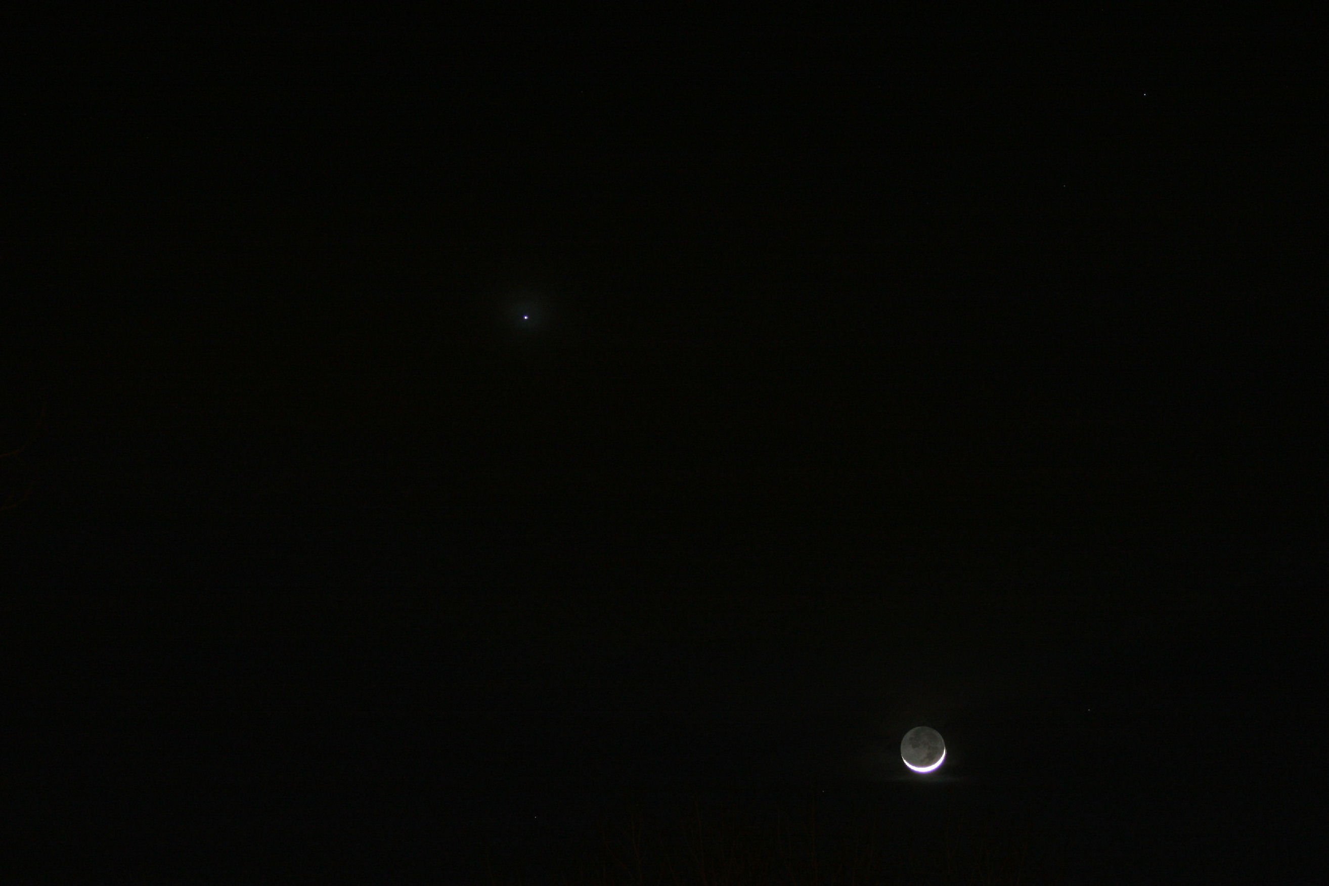 Cresent Moon and Venus 2