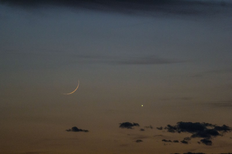 Young Moon and Venus