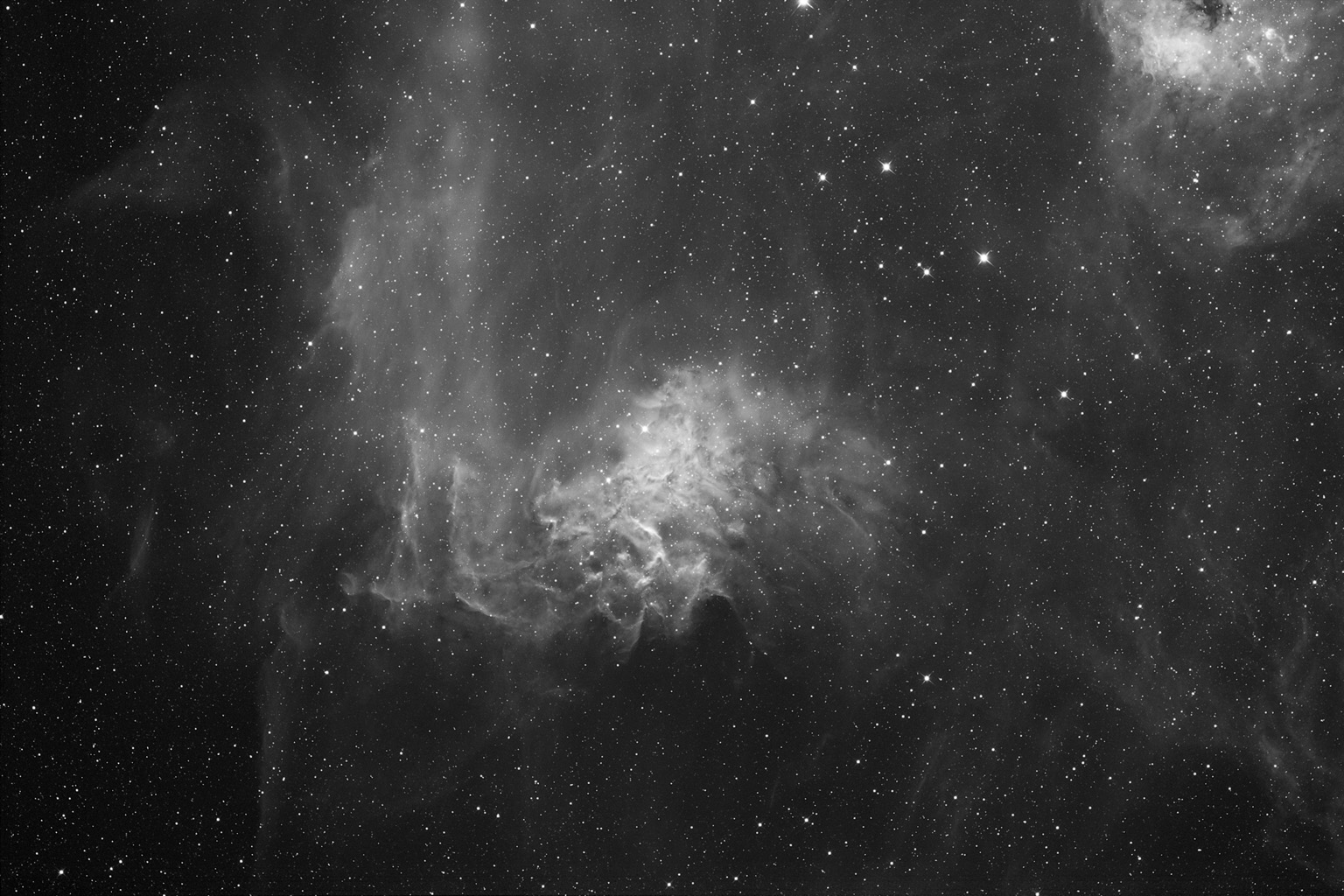Flaming Star Nebula in Hydrogen Alpha