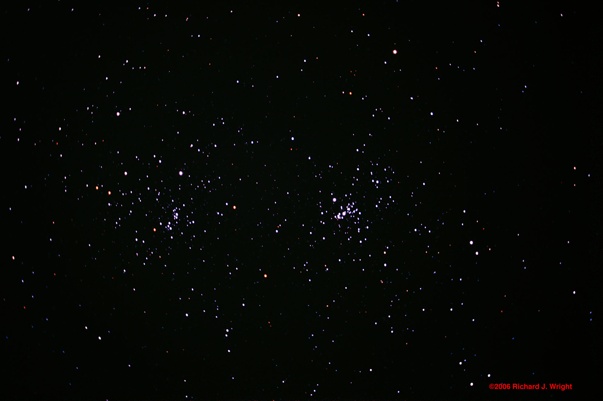 Double Cluster Via C5 and DSLR